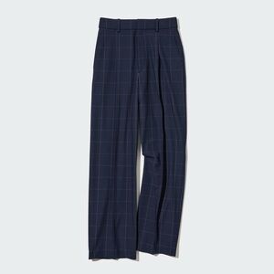 UNIQLO Navy Checkered Dress Pants